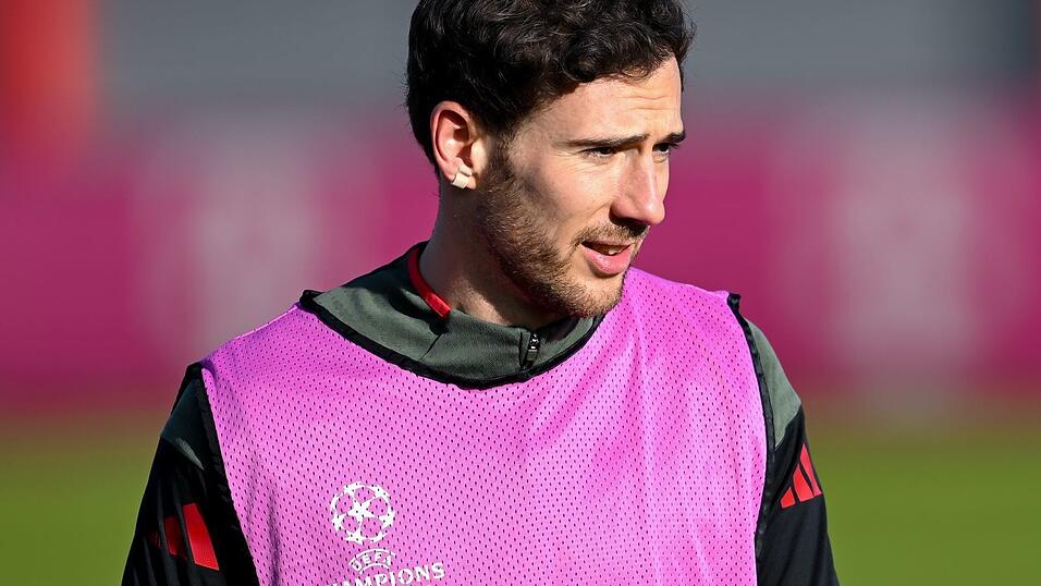 Wo liegt seine Zukunft? Leon Goretzka beim Bayern-Training vor dem Eindhoven-Spiel.
