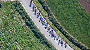 Um die 40 Prozent der 14- bis 69-Jährigen radeln laut der Studie „Fahrrad-Monitor“ regelmäßig. Im Bild zu sehen: Rennradler beim Hartbeckerforst (Gemeinde Buch) - auf der Straße statt am Radweg. Weil es zu wenige gibt?