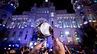 Demonstranten in Spanien fordern bezahlbaren Wohnraum. Demonstranten in Spanien fordern bezahlbaren Wohnraum.
