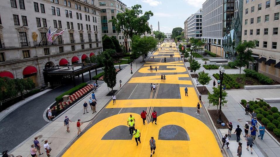 Der Schriftzug ist unweit des Wei&szlig;en Hauses in Washington zu finden. (Archivbild)