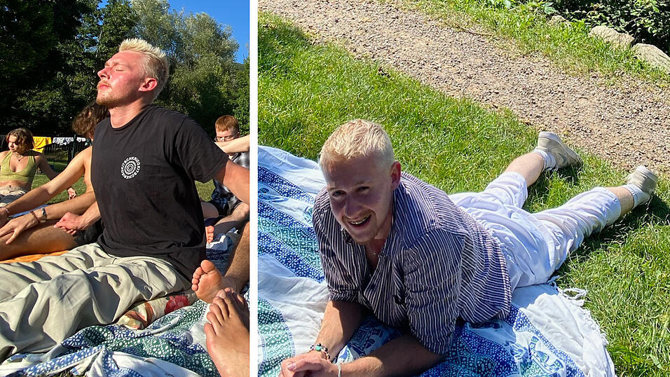 Matthias Keck im Italienurlaub mit seinen Freunden.