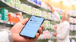 Die geöffnete App 'Das E-Rezept' auf einem Smartphone.
