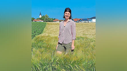 Maria Maidls Ackerbaubetrieb umfasst rund 100 Hektar Land.