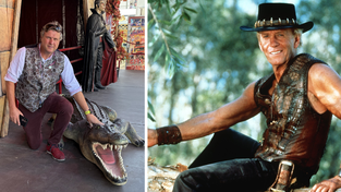 Nach dem irren Krokodil-Klau vom G&auml;ubodenvolksfest: Geisterbahn-Chef Andreas Kunz hat jetzt den &bdquo;Spitznamen &bdquo;Crocodile Dundee&ldquo; - in Anlehnung an dem Kinohelden aus den 80er-Jahren.