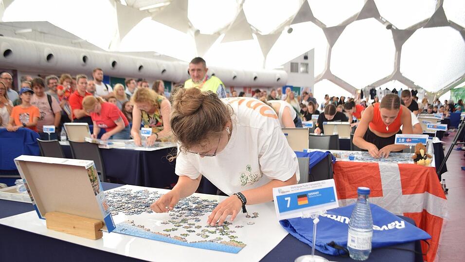 Katharina Reiner bei der Puzzle-WM im vergangenen Jahr. Puzzelt sie alleine, hört sie meist Hard-Style-Musik: „Damit kann ich mich richtig gut motivieren“.