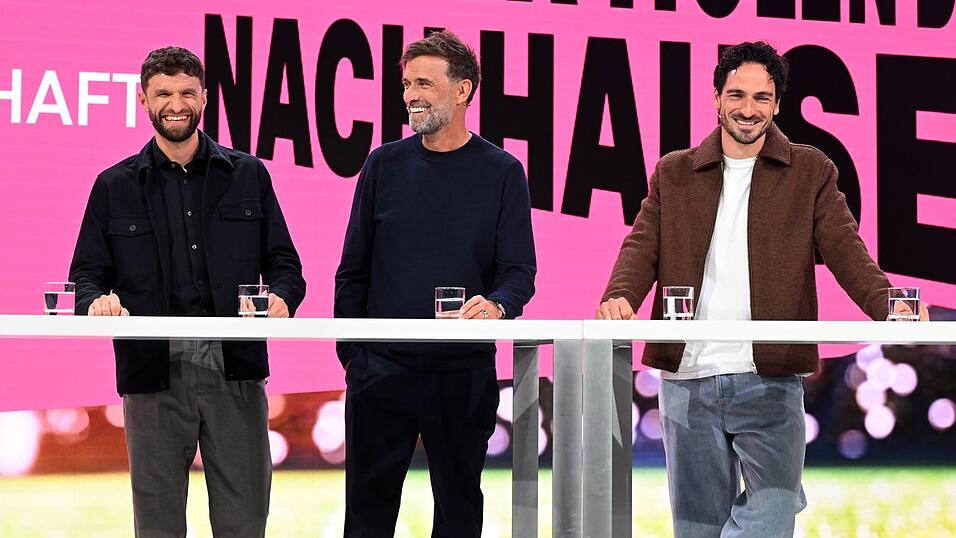 WM-Experten unter sich: Thomas M&uuml;ller, J&uuml;rgen Klopp und Mats Hummels.