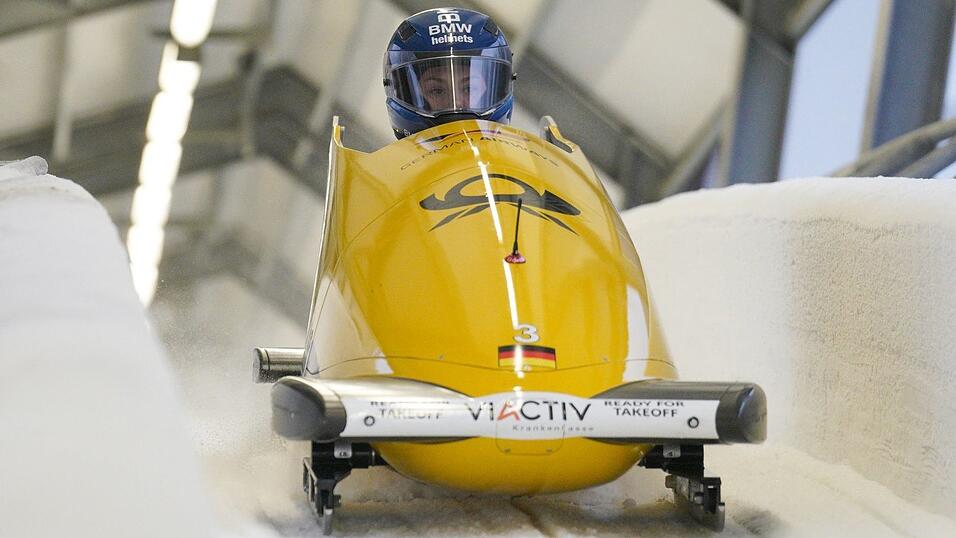 Laura Nolte kämpft bei der Monobob-WM in Lake Placid mit um die Medaillen. Laura Nolte kämpft bei der Monobob-WM in Lake Placid mit um die Medaillen.