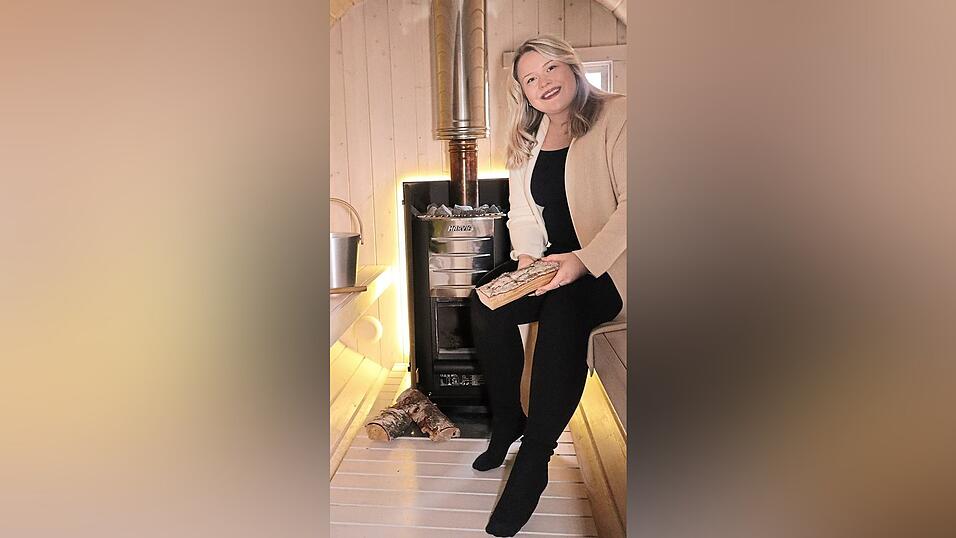 Vilma Linden in einer ihrer Saunas. Vilma Linden in einer ihrer Saunas.