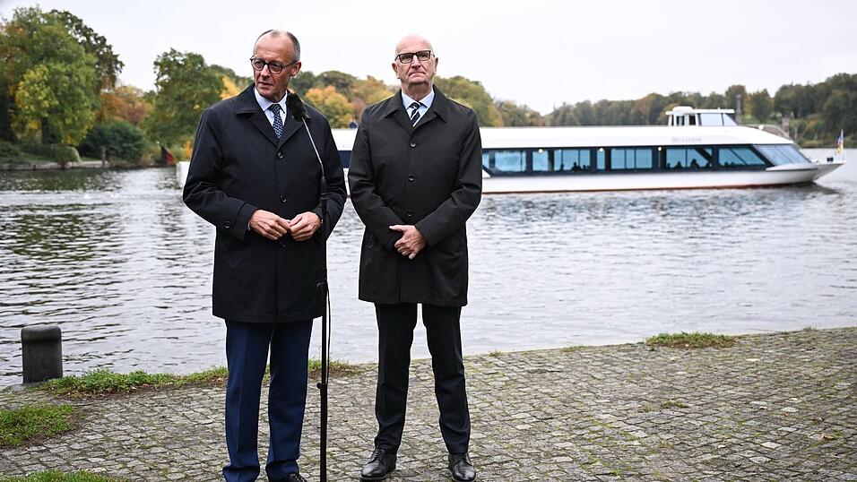 Merz war zu Gast in Brandenburg - eine seiner Äußerungen dort sorgt für massive Kritik.