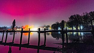 Der Nachthimmel über Bayern erstrahlt am 19. Januar in leuchtenden Farben. Der Nachthimmel über Bayern erstrahlt am 19. Januar in leuchtenden Farben.