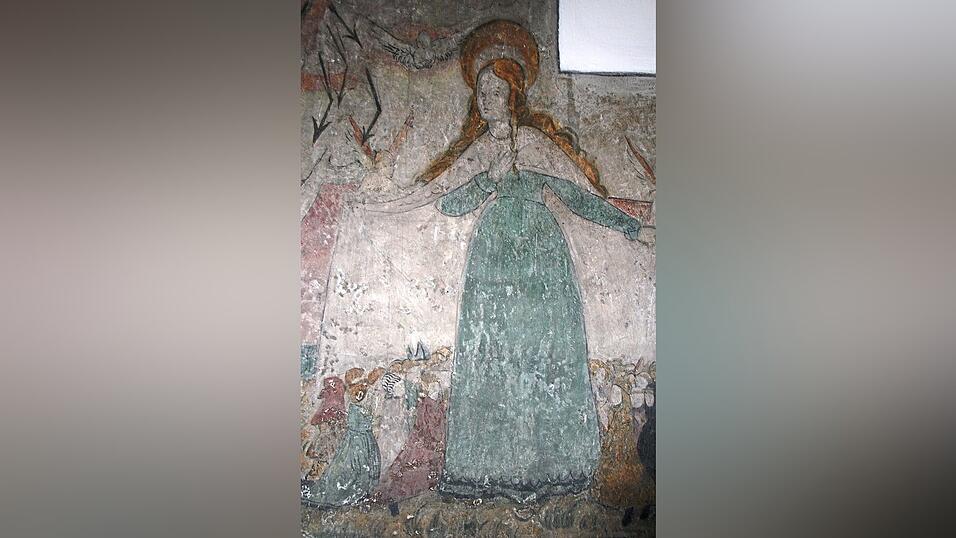 Fresko der Schutzmantelmadonna, 1512. Fresko der Schutzmantelmadonna, 1512.