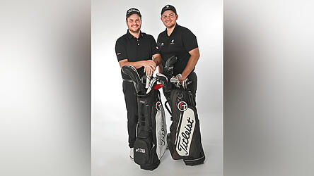 Die beiden Brüder Michael (l.) und Martin Obtmeier blicken zuversichtlich in ihre berufliche Zukunft im Golfsport.