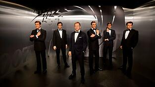 Frühere James-Bond-Darsteller als Wachsfiguren bei Madame Tussauds in London. Wer gesellt sich dazu?