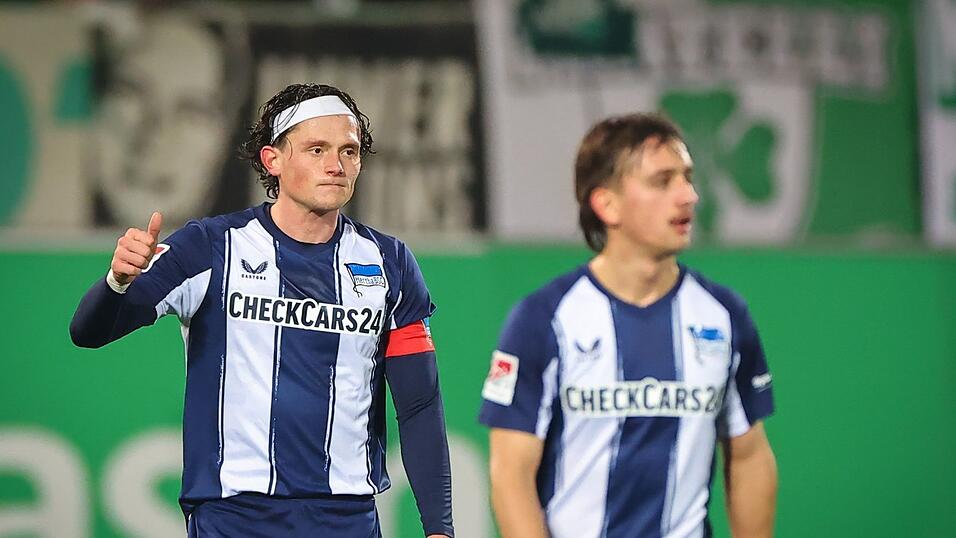 Herthas Fabian Reese trifft gegen seinen früheren Verein Fürth. Herthas Fabian Reese trifft gegen seinen früheren Verein Fürth.