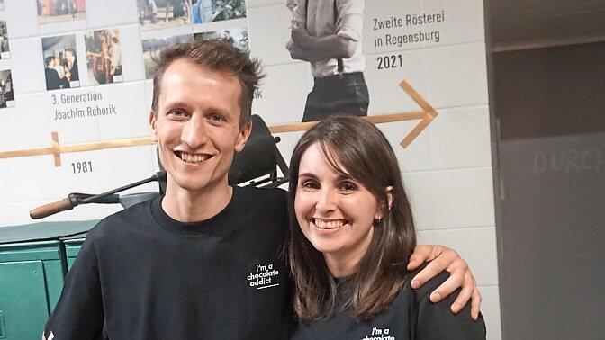 Max Wittl und Tamara Seidenglanz von La Mara Chocolaterie. Max Wittl und Tamara Seidenglanz von La Mara Chocolaterie.
