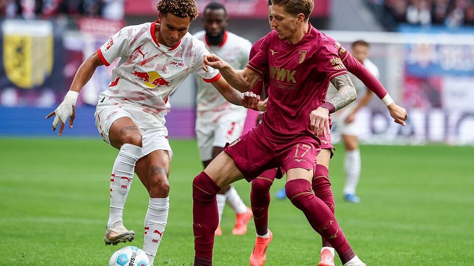 RB Leipzig muss in Augsburg auf Anotnio Nusa (l.) verzichten.
