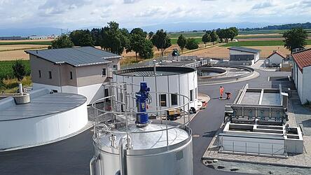 Ein Blick vom Faulturm auf das Betriebsgel&auml;nde