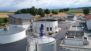 Ein Blick vom Faulturm auf das Betriebsgel&auml;nde