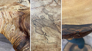 Das Holz mit dem Kevin Tauscher arbeitet.