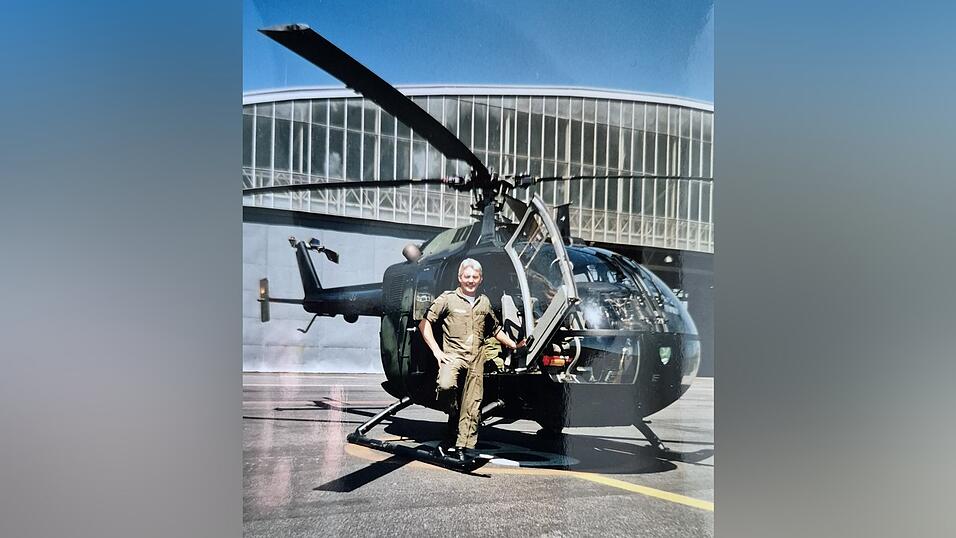 Luggi Kilger und seine Bölkow Bo 105 in Mitterharthausen Luggi Kilger und seine Bölkow Bo 105 in Mitterharthausen
