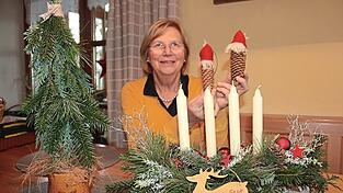 Bei adventlicher Dekoration setzt Brigitte Röll auf Naturmaterialien.