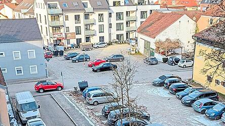 Vor dem Post-Carree sind insgesamt 35 Parkpl&auml;tze geplant.