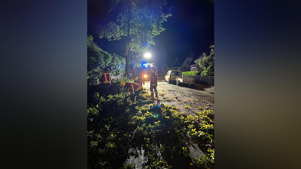 Mehr als 40 Eins&auml;tze hatten die L&ouml;schz&uuml;ge der Landshuter Feuerwehr im Zuge des Unwetters zu absolvieren.