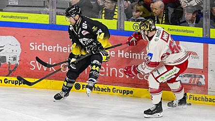 Zu abgezockt: Zwar brachte der EV Landshut um Goldhelm Tor Immo (rechts) die Krefeld Pinguine im zweiten Drittel ins Wanken, am Ende behielten die Gastgeber trotzdem ganz cool die Oberhand. Zu abgezockt: Zwar brachte der EV Landshut um Goldhelm Tor Immo (rechts) die Krefeld Pinguine im zweiten Drittel ins Wanken, am Ende behielten die Gastgeber trotzdem ganz cool die Oberhand.