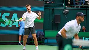 Kevin Krawietz und Tim Pütz haben Deutschland im Davis Cup in Führung gebracht. Kevin Krawietz und Tim Pütz haben Deutschland im Davis Cup in Führung gebracht.