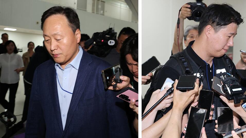 Yeo Myeong Gu (links), Leiter der Abteilung f&uuml;r Ger&auml;tel&ouml;sungen von Samsung Electronics Co., und Choi Seung Ho, Leiter der gr&ouml;&szlig;ten Gewerkschaft von Samsung Electronics, konnten trotz mehrerer Verhandlungsrunden bislang keine Kompromissl&ouml;sung finden.