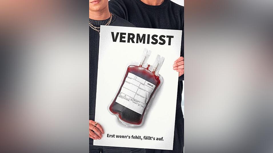 Mit diesen Plakaten wirbt das DRK f&uuml;r Blutspenden.