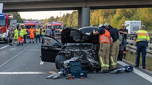 Mehrere Fahrzeuge sind auf der A73 bei Bamberg in einen Unfall verwickelt. Mehrere Fahrzeuge sind auf der A73 bei Bamberg in einen Unfall verwickelt.