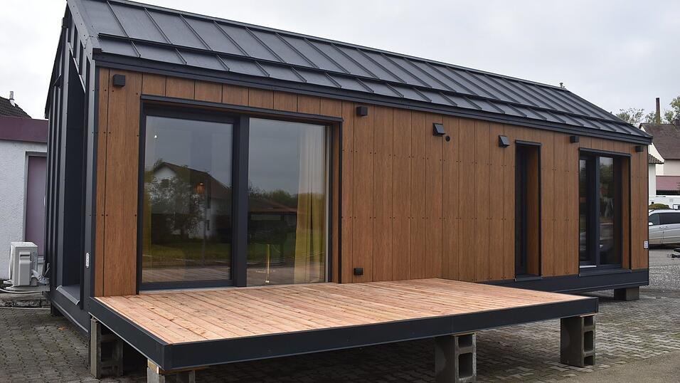 So pr&auml;sentiert sich das Tiny House an der Landshuter Stra&szlig;e.