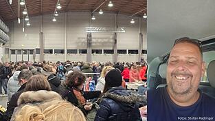 Ein Schnappschuss von Stefan Radlingers Flohmarkt in der Straubinger Messehalle. - Flohmarkt-Organisator Stefan Radlinger aus Passau.