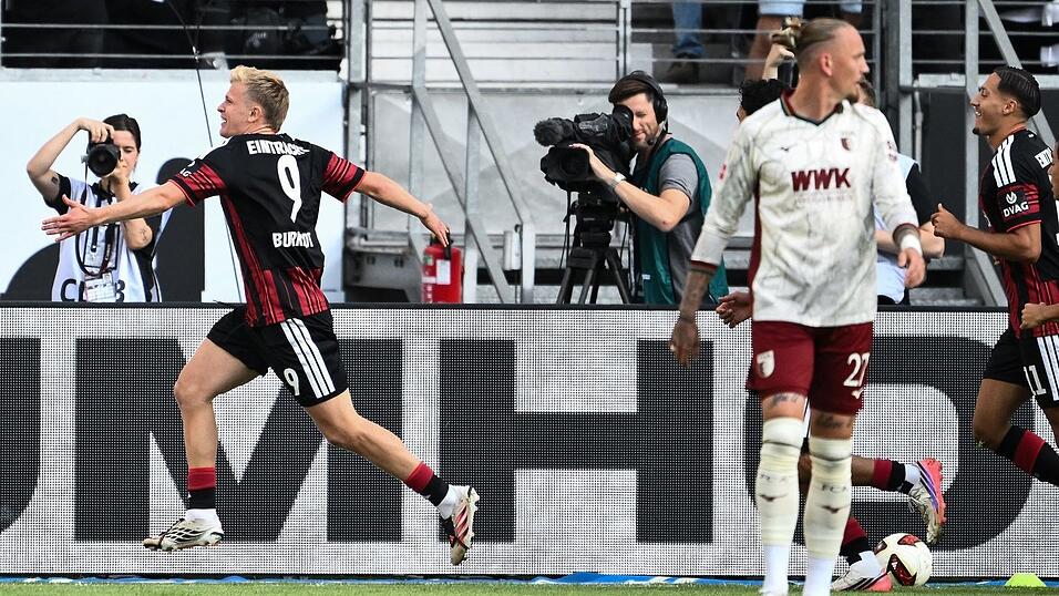 Jonathan Burkardt traf für Eintracht Frankfurt zur frühen Führung. Jonathan Burkardt traf für Eintracht Frankfurt zur frühen Führung.
