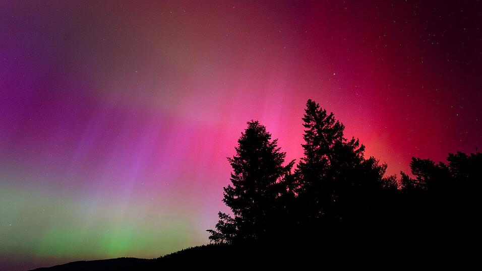 Polarlichter über dem Bayerischen Wald. Polarlichter über dem Bayerischen Wald.