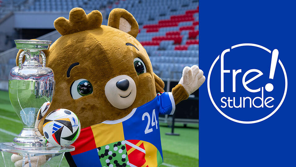 Um ihn geht es: der EM-Pokal, präsentiert vom Turnier-Maskottchen Albärt. Und die Freistunde hat natürlich die meiste Ahnung, wer sich den Titel holen wird. Um ihn geht es: der EM-Pokal, präsentiert vom Turnier-Maskottchen Albärt. Und die Freistunde hat natürlich die meiste Ahnung, wer sich den Titel holen wird.