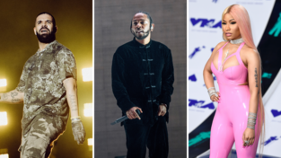 Wer wird die Zukunft des Hip-Hops bestimmen? Sind es weiter Megastars wie Drake, Kendrick Lamar und Nicki Minaj (von links) oder ist es an der Zeit f&uuml;r eine neue Generation?