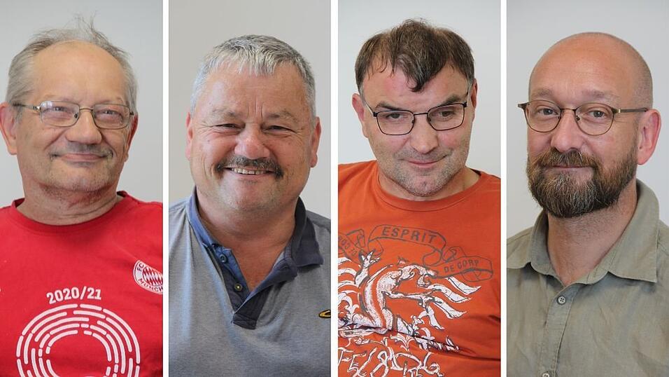 Rolf Martinkus (v.l.), Hans Weichselgartner, Arnold Kaiser und Michael Schranz berichten von ihren Erfahrungen in den Landshuter Werkstätten in Landau. Rolf Martinkus (v.l.), Hans Weichselgartner, Arnold Kaiser und Michael Schranz berichten von ihren Erfahrungen in den Landshuter Werkstätten in Landau.