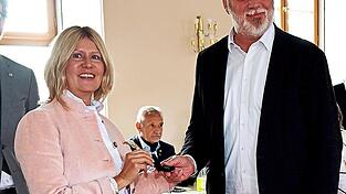 Einer der prominentesten Veteranen war Freisings Ex-OB Tobias Eschenbacher. Er wurde von Landr&auml;tin Susanne Hoyer geehrt.