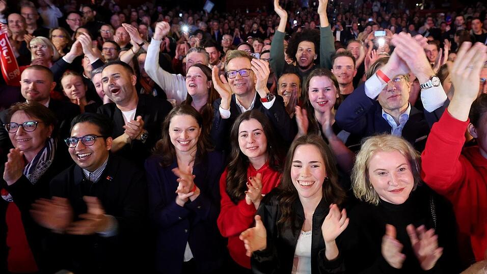 Jubel auf der Wahlparty der SPD in Hamburg.