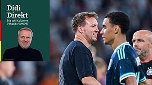 Der Bundestrainer im Fokus: Julian Nagelsmann plant für die WM-Startelf mit Jamal Musiala, der gegen Finnland nach über einem Jahr sein Comeback in der Nationalelf gefeiert hat. Unser Kolumnist Didi Hamann ist skeptisch. Der Bundestrainer im Fokus: Julian Nagelsmann plant für die WM-Startelf mit Jamal Musiala, der gegen Finnland nach über einem Jahr sein Comeback in der Nationalelf gefeiert hat. Unser Kolumnist Didi Hamann ist skeptisch.