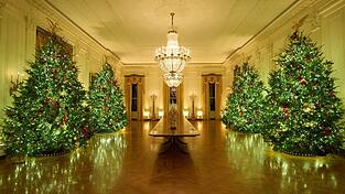 Die First Lady der USA, Melania Trump, hat das Weiße Haus weihnachtlich geschmückt. Die First Lady der USA, Melania Trump, hat das Weiße Haus weihnachtlich geschmückt.