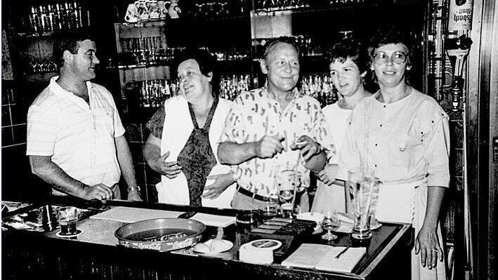 Willi Johann (v. l.), Anneliese Kreutzer, Fritz Kreutzer, Rita Beck und Gitte Johann