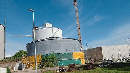 Die neue anaerobe Kläranlage auf dem Südzucker-Gelände.