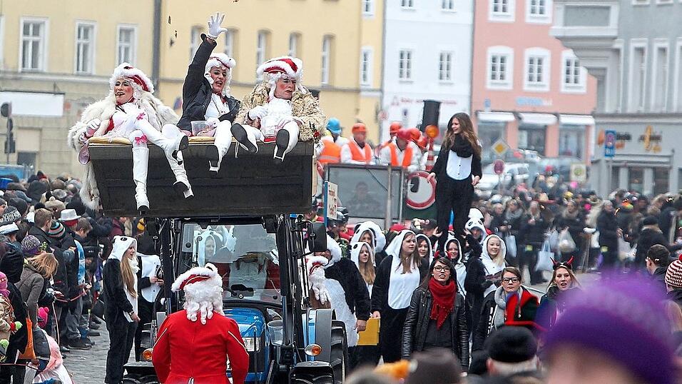 Am Faschingssonntag werden beim gro&szlig;en Umzug durch die Altstadt wohl wieder Tausende Besucher dem n&auml;rrischen Treiben beiwohnen.