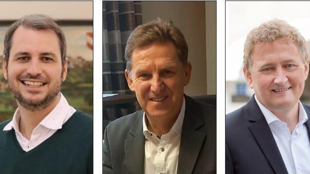 Die Bürgeremeister des Altlandkreises Landau (im Bild Matthias Kohlmayer aus Landau, Herbert Sporrer aus Simbach und Josef Beham aus Eichendorf) äußern sich zum Rücktritt ihres Kollegen.