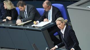 AfD-Chefin Alice Weidel zählte Probleme in den Bereichen Sozialstaat, Migration, Wirtschaft und Staatsfinanzen auf.
