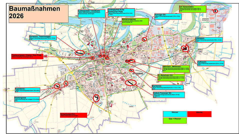 Ein &Uuml;berblick &uuml;ber alle Bauma&szlig;nahmen der Stadt im Jahr 2026.