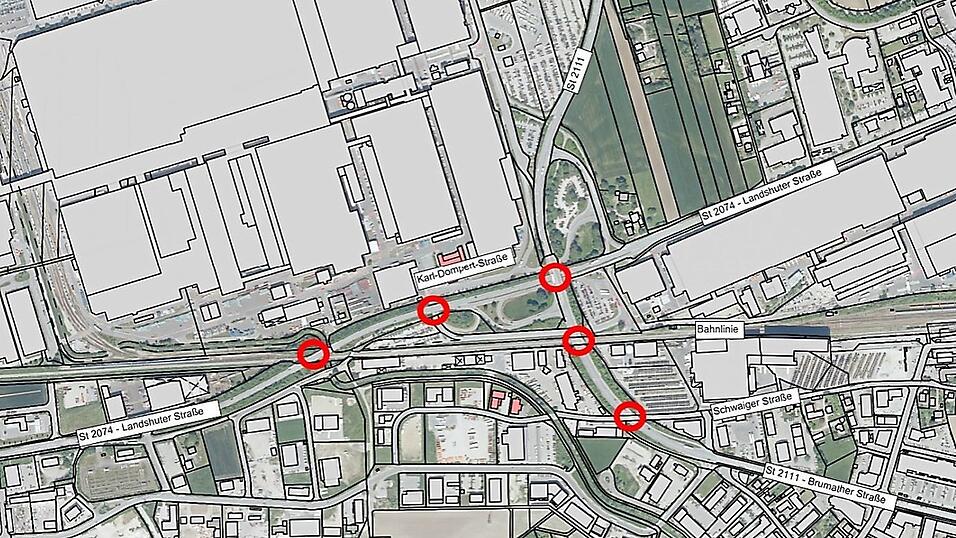 Die Sanierung der fünf Brückenbauwerke im Bereich Brumather Straße / Landshuter Straße sind für das Jahr 2027 geplant. Die entsprechenden Umleitungen werden vom Staatlichen Bauamt Landshut in enger Abstimmung mit der Stadt Dingolfing geplant. Die Sanierung der fünf Brückenbauwerke im Bereich Brumather Straße / Landshuter Straße sind für das Jahr 2027 geplant. Die entsprechenden Umleitungen werden vom Staatlichen Bauamt Landshut in enger Abstimmung mit der Stadt Dingolfing geplant.